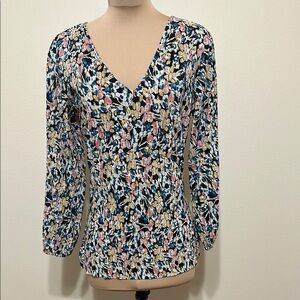 Halogen Blue Green Fitted 3/4‎ Sleeve Blouse